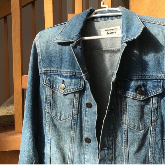 Reformation blue jean jacket - Picture 3 of 4